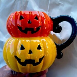 Double Headed Pumpkin Mug